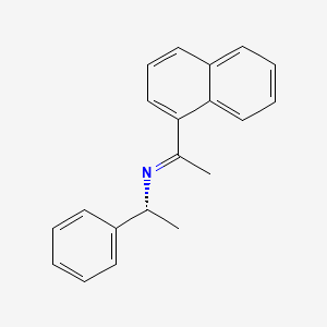 molecular formula C20H19N B15051776 (R,E)-N-(1-(Naphthalen-1-yl)ethylidene)-1-phenylethanamine 