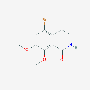 molecular formula C11H12BrNO3 B15051841 5-Bromo-7,8-dimethoxy-3,4-dihydro-2H-isoquinolin-1-one 