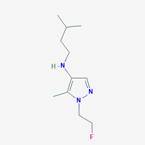 molecular formula C11H20FN3 B15051846 1-(2-fluoroethyl)-5-methyl-N-(3-methylbutyl)-1H-pyrazol-4-amine 