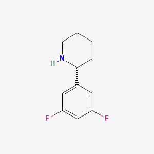 molecular formula C11H13F2N B15051903 (2R)-2-(3,5-difluorophenyl)piperidine 