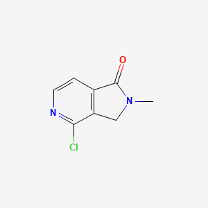 molecular formula C8H7ClN2O B15051914 4-Chloro-2-methyl-2,3-dihydro-1H-pyrrolo[3,4-c]pyridin-1-one 