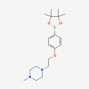 molecular formula C19H31BN2O3 B1505192 1-Methyl-4-{2-[4-(tetramethyl-1,3,2-dioxaborolan-2-yl)phenoxy]ethyl}piperazine CAS No. 910462-34-9