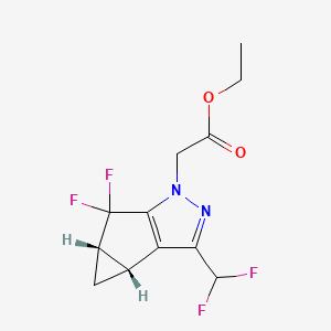 Ethyl 2-((3bR,4aS)-3-(difluoromethyl)-5,5-difluoro-3b,4,4a,5-tetrahydro-1H-cyclopropa[3,4]cyclopenta[1,2-c]pyrazol-1-yl)acetate