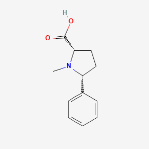 molecular formula C12H15NO2 B15051931 (2S,5R)-1-Methyl-5-phenylpyrrolidine-2-carboxylic acid 