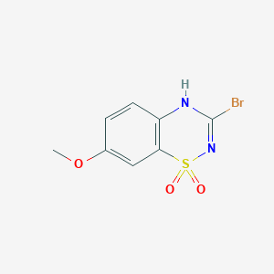 molecular formula C8H7BrN2O3S B15051946 3-Bromo-7-methoxy-4H-benzo[e][1,2,4]thiadiazine 1,1-dioxide 