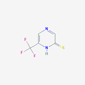 molecular formula C5H3F3N2S B15051968 6-Trifluoromethyl-1h-pyrazine-2-thione 