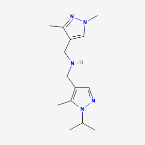 [(1,3-dimethyl-1H-pyrazol-4-yl)methyl]({[5-methyl-1-(propan-2-yl)-1H-pyrazol-4-yl]methyl})amine