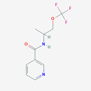 molecular formula C10H11F3N2O2 B15051978 N-(1-Methyl-2-trifluoromethoxy-ethyl)-nicotinamide 