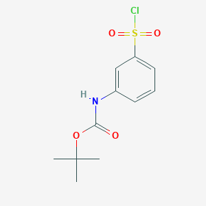 molecular formula C11H14ClNO4S B1505198 Tert-butyl 3-(chlorosulfonyl)phenylcarbamate CAS No. 269747-26-4