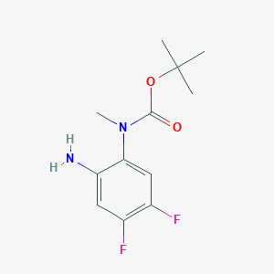 molecular formula C12H16F2N2O2 B15051988 tert-Butyl (2-amino-4,5-difluorophenyl)(methyl)carbamate 