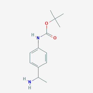 molecular formula C13H20N2O2 B1505201 叔丁基(4-(1-氨基乙基)苯基)氨基甲酸酯 CAS No. 618445-80-0