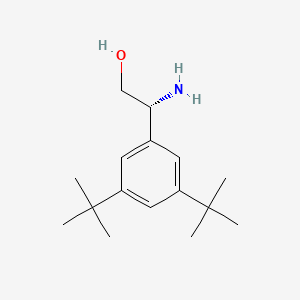 molecular formula C16H27NO B15052020 (2R)-2-amino-2-(3,5-di-tert-butylphenyl)ethan-1-ol 