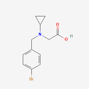 molecular formula C12H14BrNO2 B15052029 [(4-Bromo-benzyl)-cyclopropyl-amino]-acetic acid 