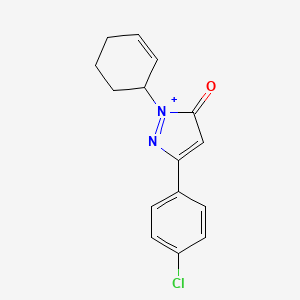 molecular formula C15H14ClN2O+ B1505203 5-(4-Chlorophenyl)-2-(cyclohex-2-en-1-yl)-3-oxo-3H-pyrazol-2-ium CAS No. 55828-84-7