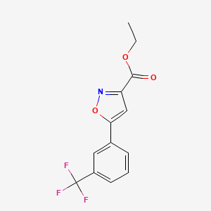 molecular formula C13H10F3NO3 B1505204 Ethyl 5-[3-(trifluoromethyl)phenyl]-1,2-oxazole-3-carboxylate CAS No. 871676-36-7