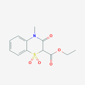 molecular formula C12H13NO5S B15052045 ethyl 4-methyl-1,1,3-trioxo-3,4-dihydro-2H-1 