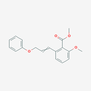 molecular formula C18H18O4 B15052054 Methyl 2-methoxy-6-(3-phenoxyprop-1-en-1-yl)benzoate 