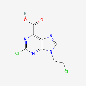 2-Chloro-9-(2-chloroethyl)-9H-purine-6-carboxylic acid