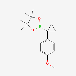 molecular formula C16H23BO3 B15052070 2-(1-(4-Methoxyphenyl)cyclopropyl)-4,4,5,5-tetramethyl-1,3,2-dioxaborolane 