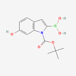 1H-Indole-1-carboxylic acid, 2-borono-6-hydroxy-, 1-(1,1-dimethylethyl) ester