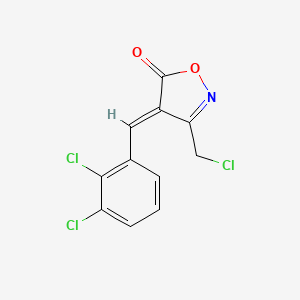 molecular formula C11H6Cl3NO2 B15052092 (4E)-3-(Chloromethyl)-4-(2,3-dichlorobenzylidene)-isoxazol-5(4H)-one 