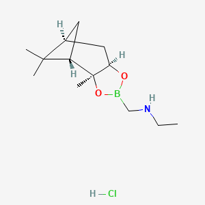 molecular formula C13H25BClNO2 B15052116 N-(((3aS,4S,6S,7aR)-3a,5,5-Trimethylhexahydro-4,6-methanobenzo[d][1,3,2]dioxaborol-2-yl)methyl)ethanamine hydrochloride 