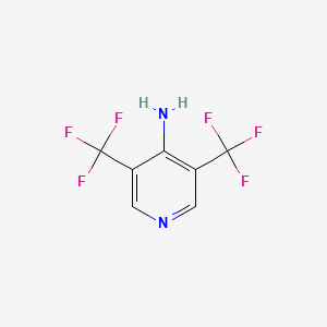 molecular formula C7H4F6N2 B15052124 3,5-Bis(trifluoromethyl)pyridin-4-amine 