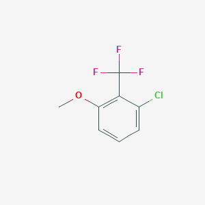 molecular formula C8H6ClF3O B15052149 1-Chloro-3-methoxy-2-(trifluoromethyl)benzene 