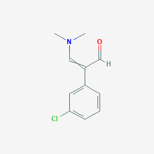 molecular formula C11H12ClNO B15052161 2-(3-Chlorophenyl)-3-(dimethylamino)prop-2-enal 