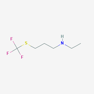 molecular formula C6H12F3NS B15052205 Ethyl-(3-trifluoromethylsulfanyl-propyl)-amine 