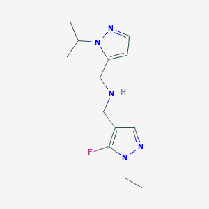 molecular formula C13H20FN5 B15052217 [(1-ethyl-5-fluoro-1H-pyrazol-4-yl)methyl]({[1-(propan-2-yl)-1H-pyrazol-5-yl]methyl})amine 