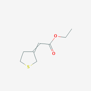 molecular formula C8H12O2S B15052218 Ethyl 2-(thiolan-3-ylidene)acetate 