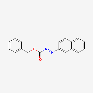 molecular formula C18H14N2O2 B15052223 benzyl (E)-2-(naphthalen-2-yl)diazene-1-carboxylate 