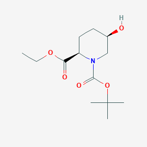 O1-Tert-butyl O2-ethyl cis-5-hydroxypiperidine-1,2-dicarboxylate