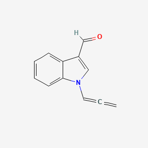 molecular formula C12H9NO B15052242 1-(1,2-Propadienyl)-1h-indole-3-carbaldehyde 