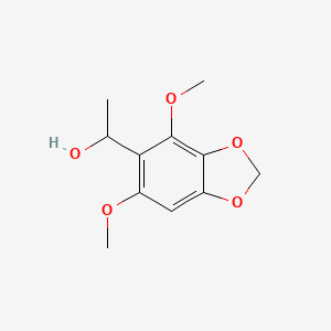 molecular formula C11H14O5 B15052252 1-(4,6-Dimethoxybenzo[d][1,3]dioxol-5-yl)ethanol 