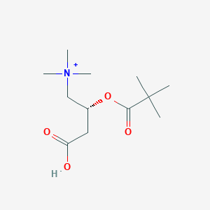 molecular formula C12H24NO4+ B15052267 [(2R)-3-carboxy-2-[(2,2-dimethylpropanoyl)oxy]propyl]trimethylazanium 