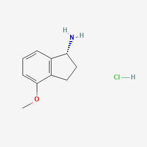 molecular formula C10H14ClNO B1505228 (R)-4-Methoxy-2,3-dihydro-1H-inden-1-amine hydrochloride CAS No. 1217445-49-2