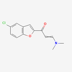 molecular formula C13H12ClNO2 B15052347 1-(5-chloro-1-benzofuran-2-yl)-3-(dimethylamino)prop-2-en-1-one 