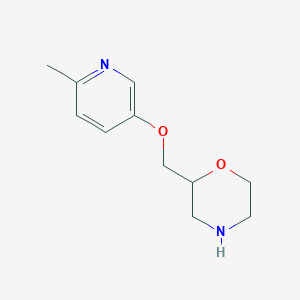 molecular formula C11H16N2O2 B15052353 2-(((6-Methylpyridin-3-yl)oxy)methyl)morpholine 