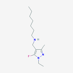 molecular formula C14H26FN3 B15052365 [(1-ethyl-5-fluoro-3-methyl-1H-pyrazol-4-yl)methyl](heptyl)amine 