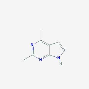 molecular formula C8H9N3 B150524 2,4-二甲基-7H-吡咯并[2,3-d]嘧啶 CAS No. 128266-84-2