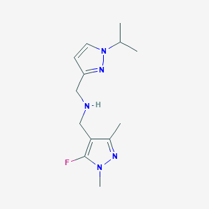 molecular formula C13H20FN5 B15052444 [(5-fluoro-1,3-dimethyl-1H-pyrazol-4-yl)methyl]({[1-(propan-2-yl)-1H-pyrazol-3-yl]methyl})amine 