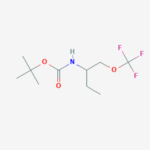 (1-Trifluoromethoxymethyl-propyl)-carbamic acid tert-butyl ester