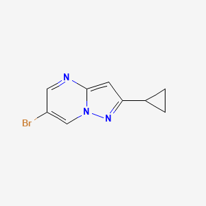 molecular formula C9H8BrN3 B1505246 6-Bromo-2-cyclopropylpyrazolo[1,5-a]pyrimidine CAS No. 916256-68-3