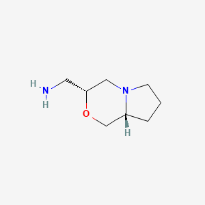 molecular formula C8H16N2O B15052480 ((3R,8aR)-hexahydro-1H-pyrrolo[2,1-c][1,4]oxazin-3-yl)methanamine 