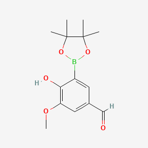 4-Hydroxy-3-methoxy-5-(tetramethyl-1,3,2-dioxaborolan-2-yl)benzaldehyde