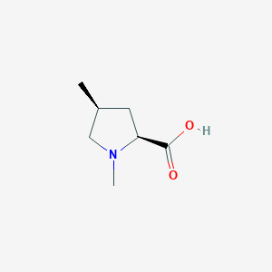 molecular formula C7H13NO2 B15052490 (2S,4S)-1,4-Dimethylpyrrolidine-2-carboxylic Acid 