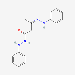 molecular formula C16H18N4O B15052491 (3E)-N'-phenyl-3-(2-phenylhydrazin-1-ylidene)butanehydrazide 