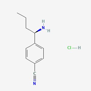 molecular formula C11H15ClN2 B1505251 (R)-4-(1-Aminobutyl)benzonitrile hydrochloride CAS No. 1213343-20-4